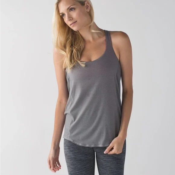 Lululemon Athletica Pink and Gray Backless Tank Top - Picture 3 of 9